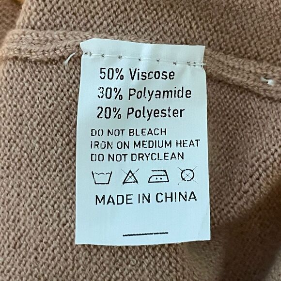 Pretty Garden Colorblock Sweater Mini Dress Cream Tan Knit S - Picture 10 of 10